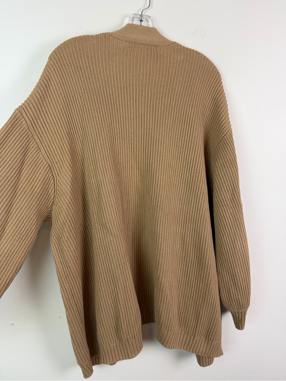 Quince 100% Organic Cotton Oversized Cardigan in Camel Size XL - Picture 9 of 13